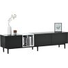 Modern TV Stand for 80'' TV with 3 Doors; Media Console Table; Entertainment Center with Large Storage Cabinet for Living Room; Bedroom - as Pic