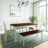 Lafayette Medium Brown and White Wood Dining Table - as Pic