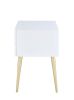 Denvor Night Table in White & Gold XH - 84496