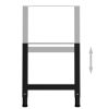 Adjustable Work Bench Frames 2 pcs Metal 21.7"x(27.2"-37.6") Black - Black