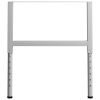 Adjustable Work Bench Frames 2 pcs Metal 33.5"x(27.2"-37.6") Gray - Grey