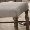 Leventis Side Chair (Set-2) in Cream Linen & Weathered Oak - 74657