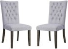 Merel Side Chair (Set-2) in Gray Fabric & Gray Oak - 70168