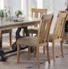 Nathaniel Side Chair (Set-2); Slatted Back; Fabric & Maple (2Pc/1Ctn) - 62332