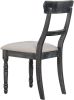 Leventis Side Chair (Set-2) in Light Brown Linen & Weathered Gray - 74642