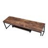 Bob TV Stand in Weathered Oak & Black - 91780