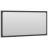 Bathroom Mirror Gray 31.5"x0.6"x14.6" Engineered Wood - Grey