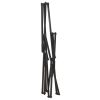 Foldable Butterfly Chair Black Real Leather - Black