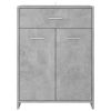 Bathroom Cabinet Concrete Gray 23.6"x13"x31.5" Engineered Wood - Grey