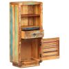Highboard 17.7"x12.6"x43.3" Solid Reclaimed Wood - Multicolour
