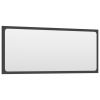 Bathroom Mirror Gray 35.4"x0.6"x14.6" Engineered Wood - Grey