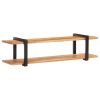 TV Cabinet 63"x15.7"x15.7" Solid Acacia Wood - Brown
