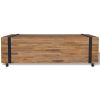 Coffee Table 43.3"x17.7"x15" Solid Teak Wood - White