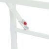 14" High Profile Foldable Steel Full Platform Bed Frame, White - White