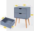 Modern Nightstand;  End Table;  Side Table with Storage Drawer;  Living Room Bedroom Furniture - 1