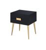Denvor Night Table in Black & Gold XH - 84495