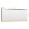 Bathroom Mirror Sonoma Oak 35.4"x0.6"x14.6" Engineered Wood - Brown