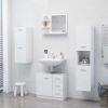 Bathroom Mirror White 23.6"x4.1"x17.7" Engineered Wood - White
