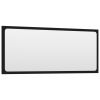 Bathroom Mirror Black 35.4"x0.6"x14.6" Engineered Wood - Black