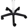 Office Stool Black Faux Leather - Black