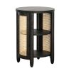 Springwood Caning Side Table, Charcoal Finish - Charcoal