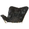 Polyester Folding Chair, Black - Black
