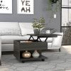 Luanda Lift Top Coffee Table; Casters; One Shelf -Espresso - as Pic