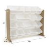 Child Space-Saving Plastic Organizing Racks, White - Natural White