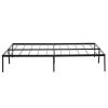 208.2*198*35.5cm Bed Height 14" Simple Basic Iron Bed Frame Iron Bed Black - as picture
