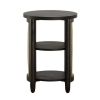 Springwood Caning Side Table, Charcoal Finish - Charcoal