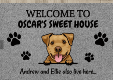 Custom Doormat Personalized GiftsText Name Pet Dog Cat Photo Indoor Outdoor Carpet Door Mat (Option: Default-45x70cm)